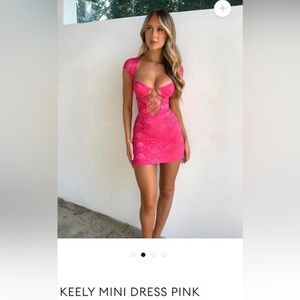 Outcast Keely Pink Cutout Mini Dress